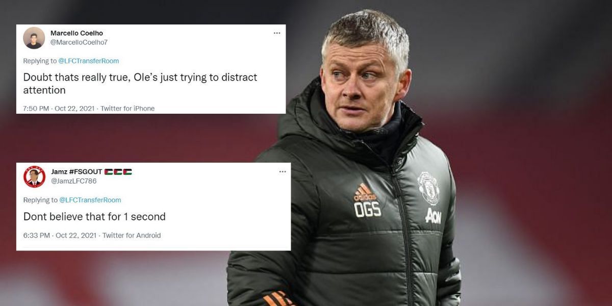 Liverpool fans refuse to believe Ole Gunnar&#039;s comments on Bruno Fernandes&#039; injury (Image via Sportskeeda)