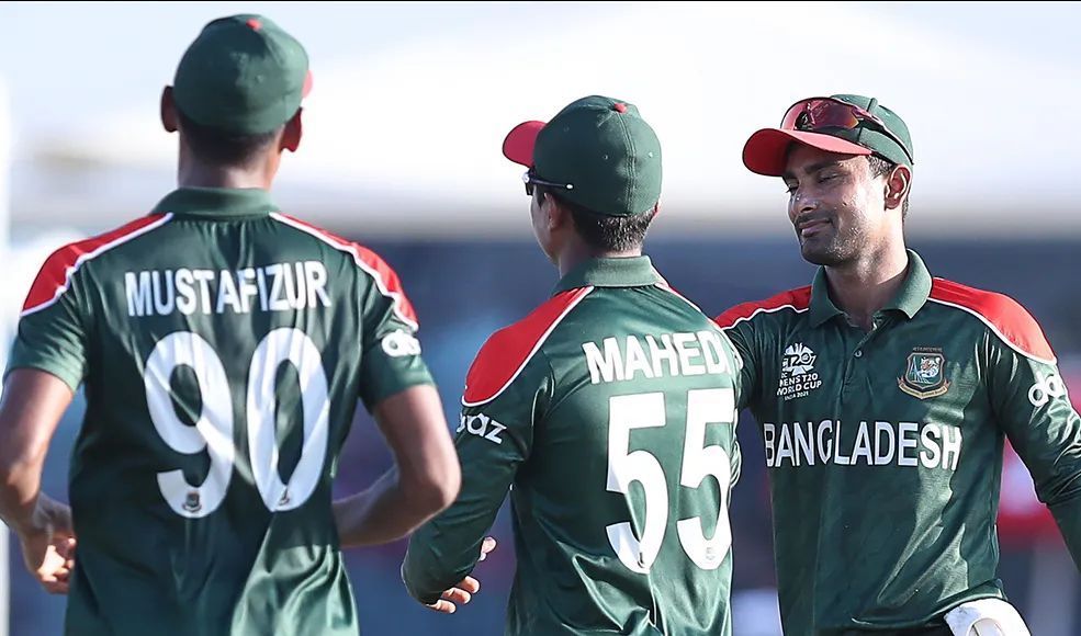 Bangladesh take on Sri Lanka in a Group 1 clash of the T20 World Cup 2021. Pic: t20worldcup.com