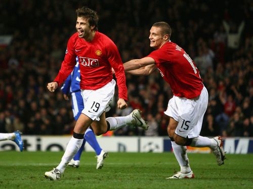 UPique (right) ended up reaping the benefit of leaving Old Trafford 