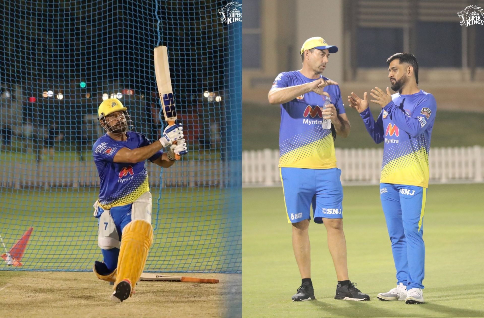 MS Dhoni and Stephen Fleming. (Image: CSK Twitter)