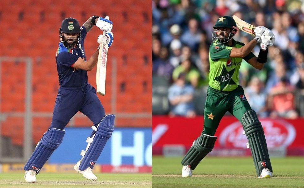 Virat Kohli and Babar Azam. Pics: Getty Images