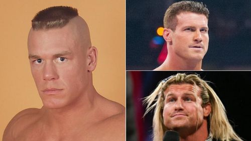 John Cena (left); Dolph Ziggler (right)