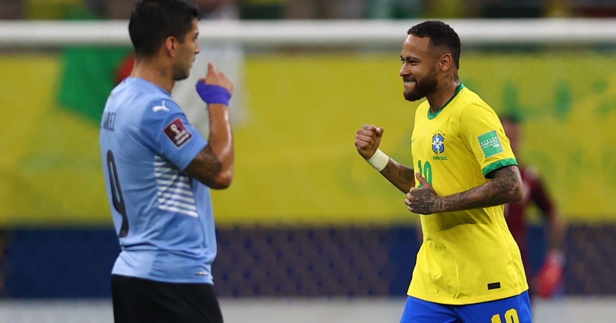 Neymar (right) returned to his best to guide Brazil to another huge win.