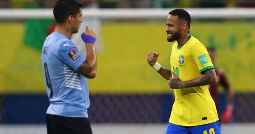 Neymar (right) returned to his best to guide Brazil to another huge win.