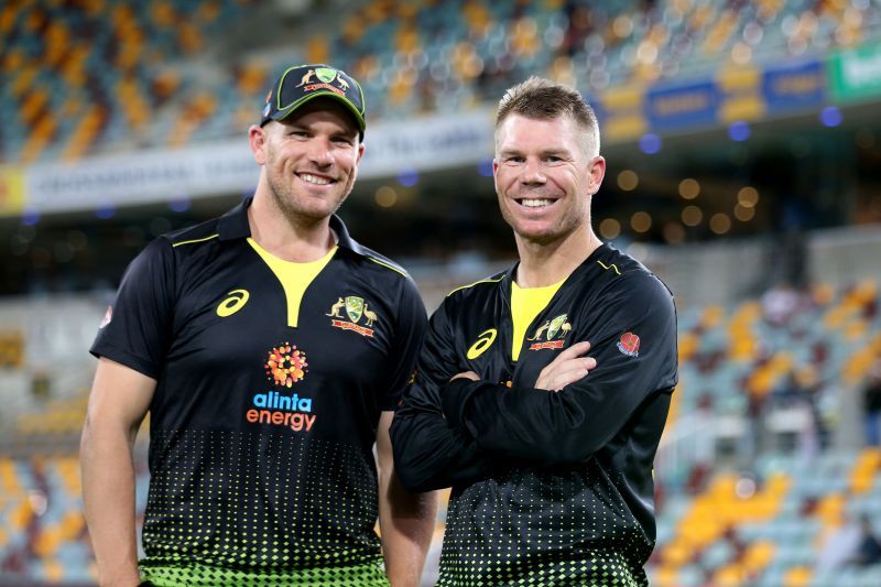 Aaron Finch (L) confirms David Warner will be his opening partner in the T20 World Cup 2021
