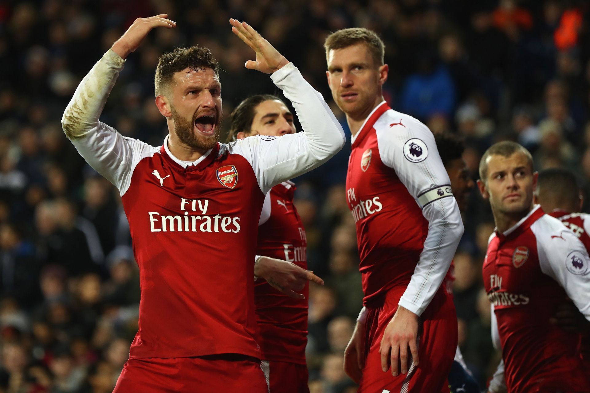 Mustafi (left) proved error-prone at Arsenal