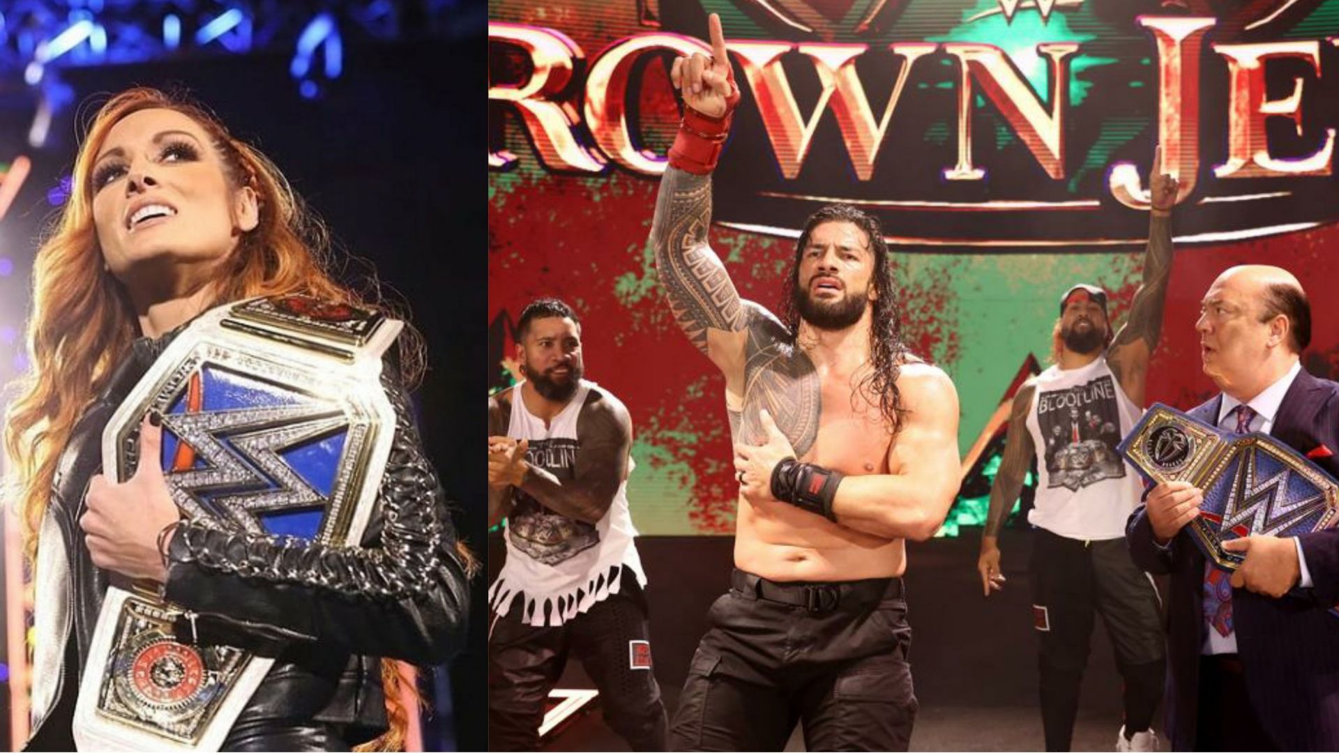 Becky Lynch and Roman Reigns retained their titles at Crown Jewel.