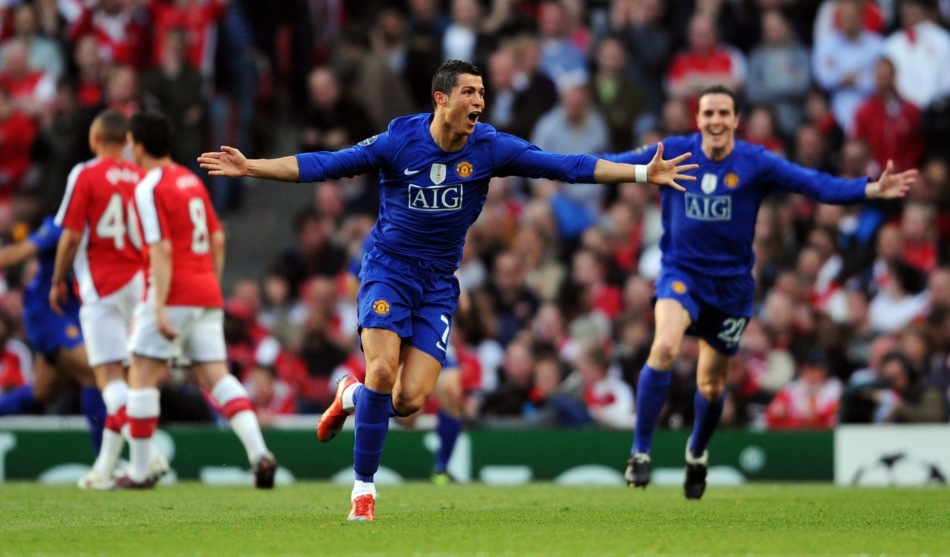 Ronaldo against Arsenal in the Champions League