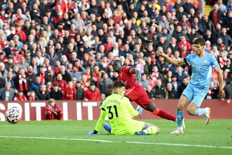Sadio Mane scored the opening goal of the Liverpool v Manchester City game