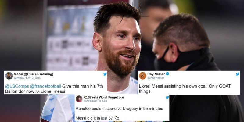 Lionel Messi has received plenty of praise after scoring a strange but landmark goal