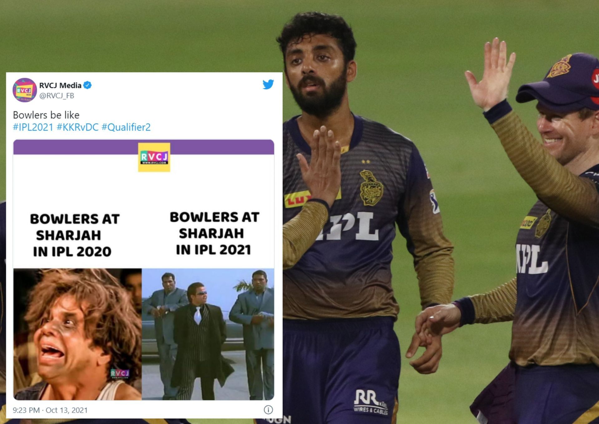 Twitter reactions after the first innings in the second qualifier between Delhi Capitals and Kolkata Knight Riders