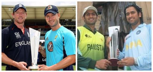 Arch-rivals England and Australia (left), and India and Pakistan (right) have met before in the finals of the tournament.