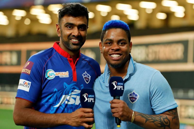 Ravichandran Ashwin and Shimron Hetmyer discuss Delhi&#039;s win over Chennai Super Kings (Credit: BCCI/IPL)