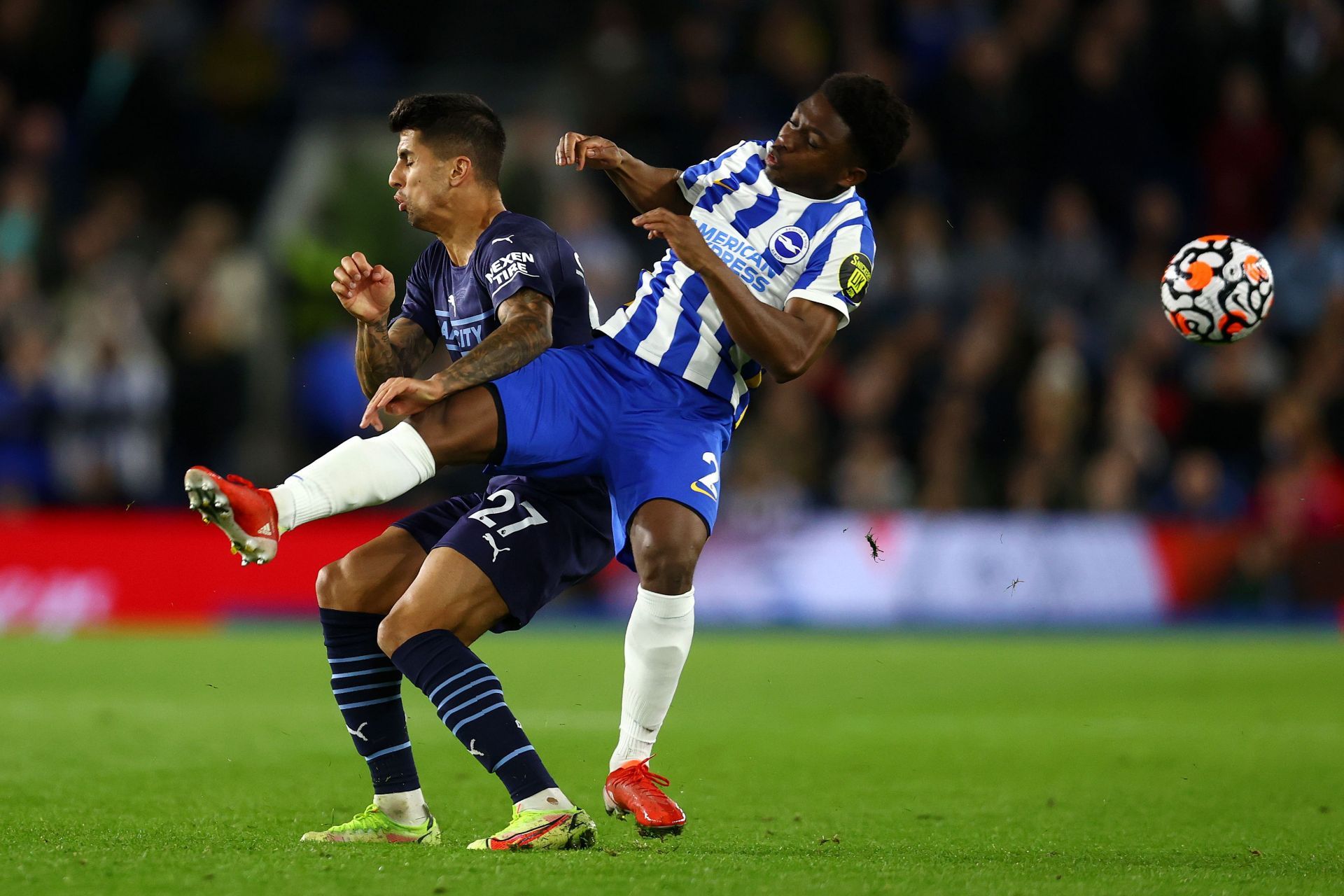 Cancelo (left) was a real threat from his left-back position.