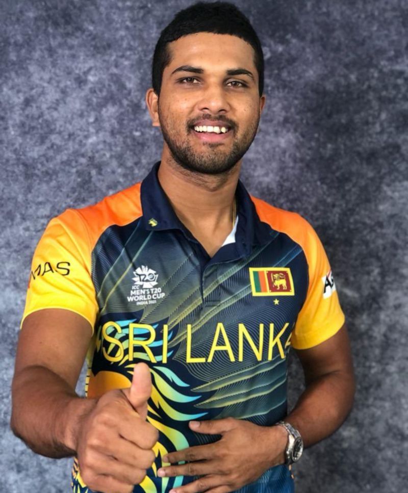 Dinesh Chandimal sports Sri Lanka&#039;s jersey for the upcoming T20 World Cup. (Image: Azzam Ameen Twitter)