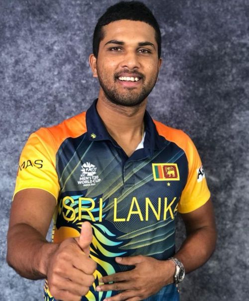 Dinesh Chandimal sports Sri Lanka's jersey for the upcoming T20 World Cup. (Image: Azzam Ameen Twitter)