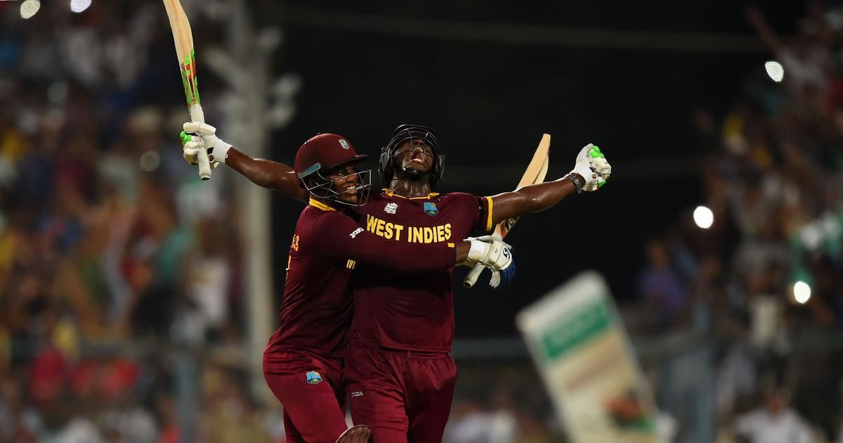 Carlos Brathwaite guided West Indies to a famous win.