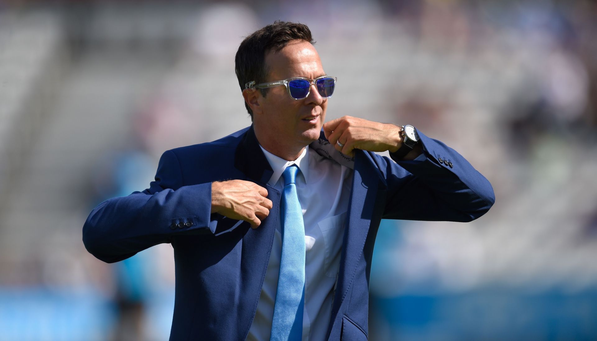 Michael Vaughan had a witty reply about England being &quot;scared of the Gabba&quot;.