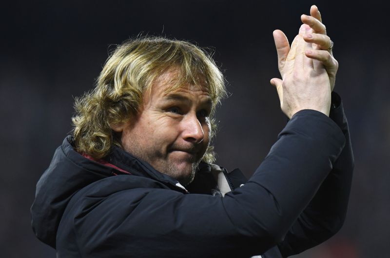 Pavel Nedved at the Spal v Juventus - Serie A match