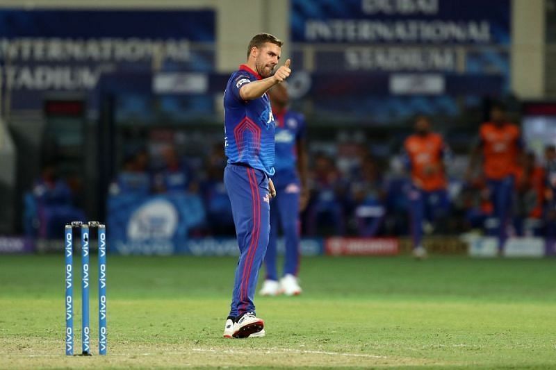 Delhi Capitals pacer Anrich Nortje. Pic: IPLT20.COM