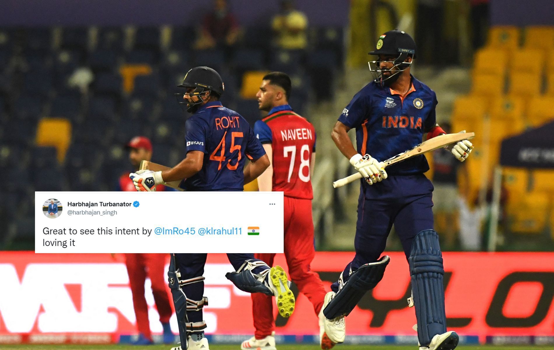 T20 World Cup: Rohit Sharma and KL Rahul put on a 140-run partnership for India.