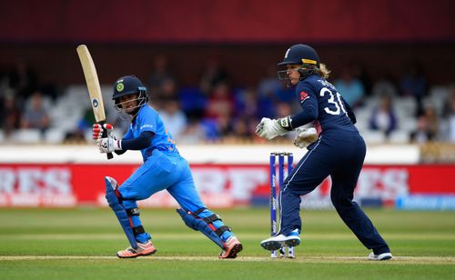 Punam Raut in action in England v India - ICC Women's World Cup 2017