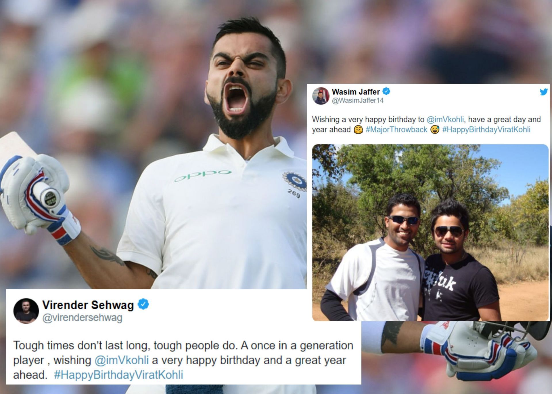The cricket fraternity pours in wishes for Virat Kohli on his birthday.