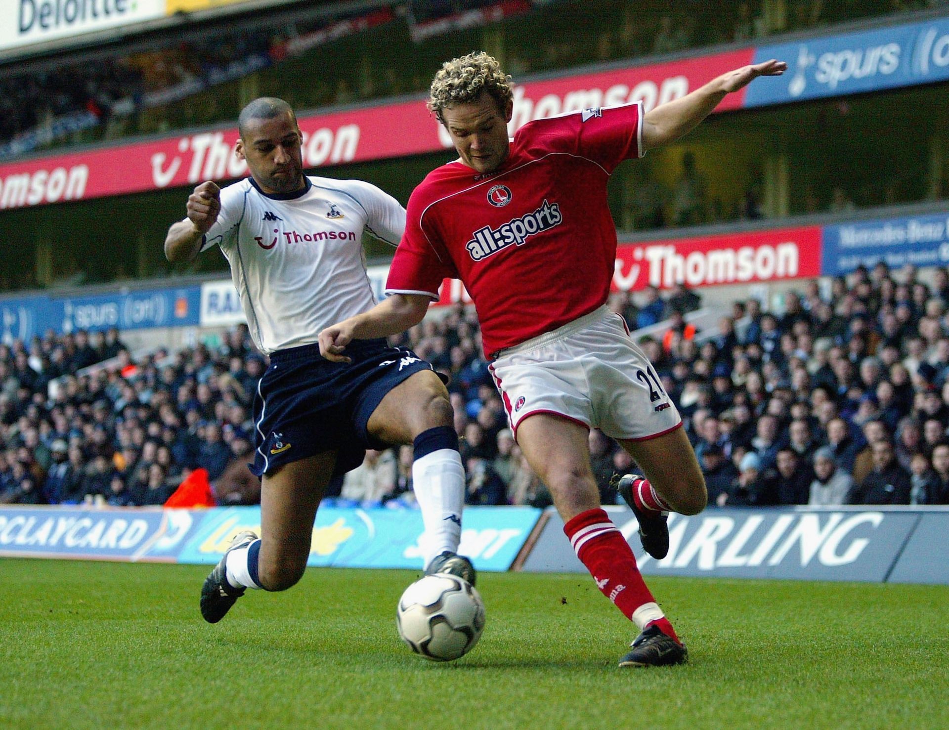 Dean Richards (left) of Tottenham Hotspur v Charlton Athletic