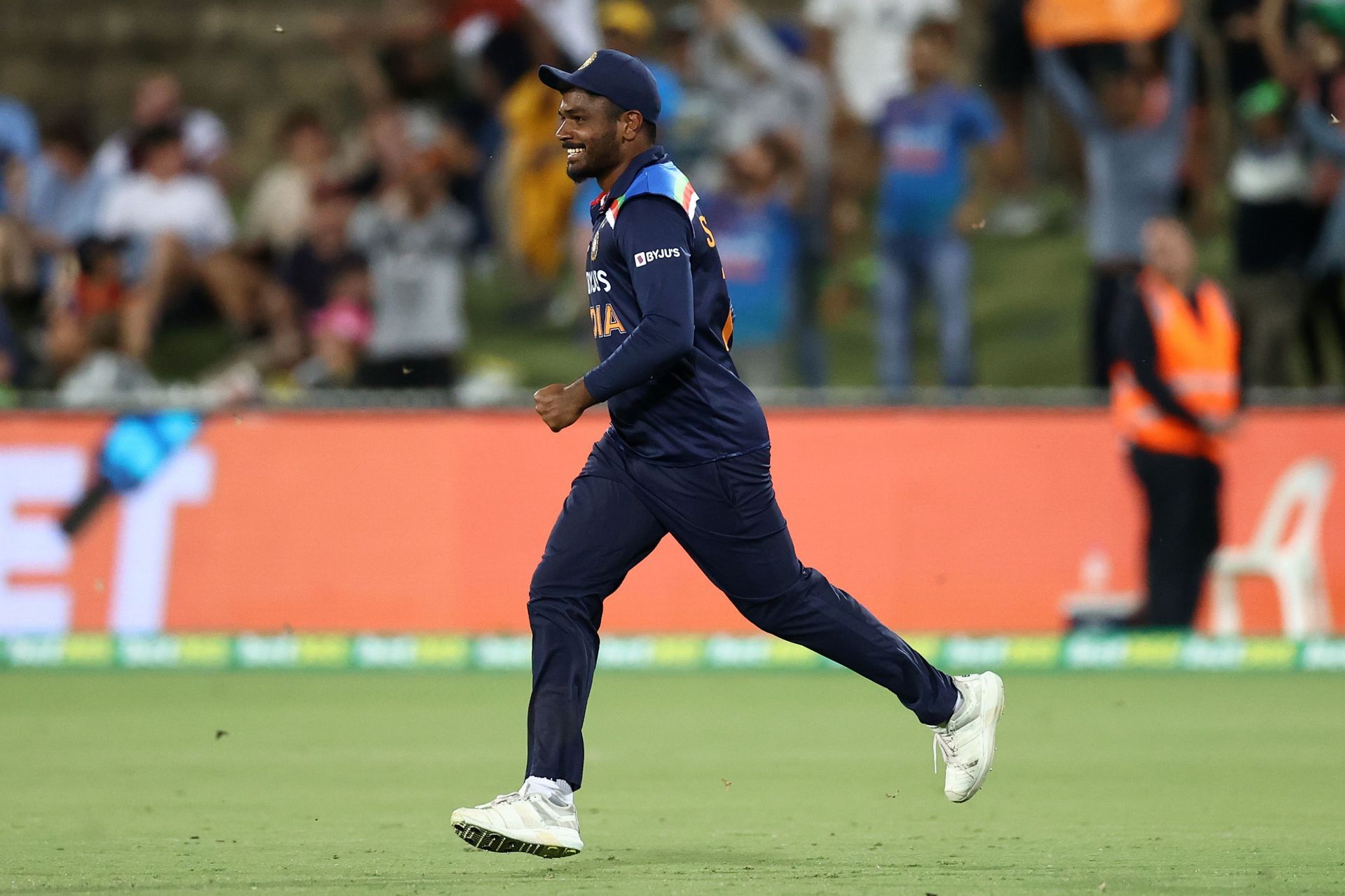 Kerala&#039;s Sanju Samson in action for India.