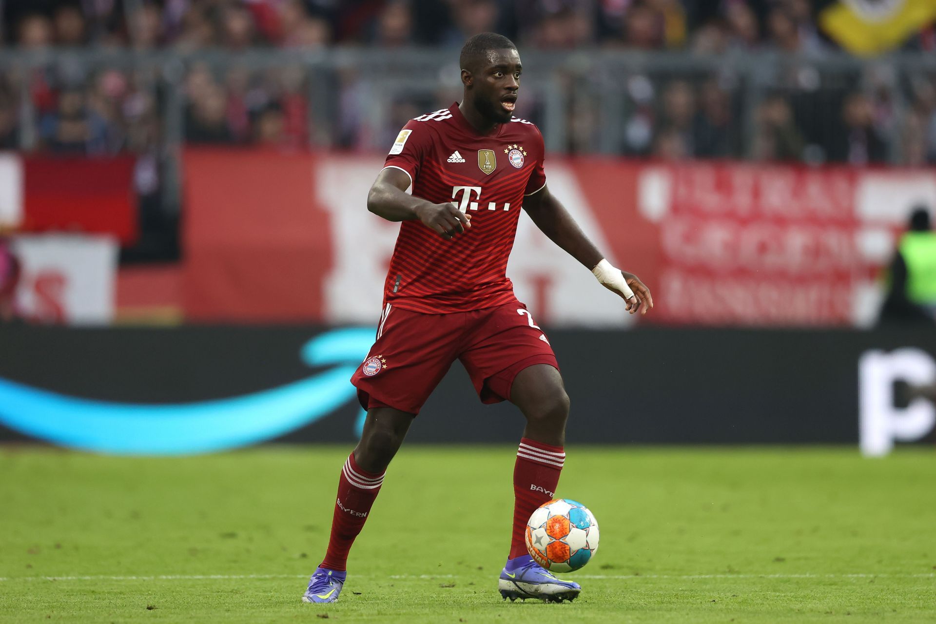 FC Bayern München vs Sport-Club Freiburg - Dayot Upamecano in action