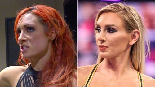 Becky Lynch (left); Charlotte Flair (right)