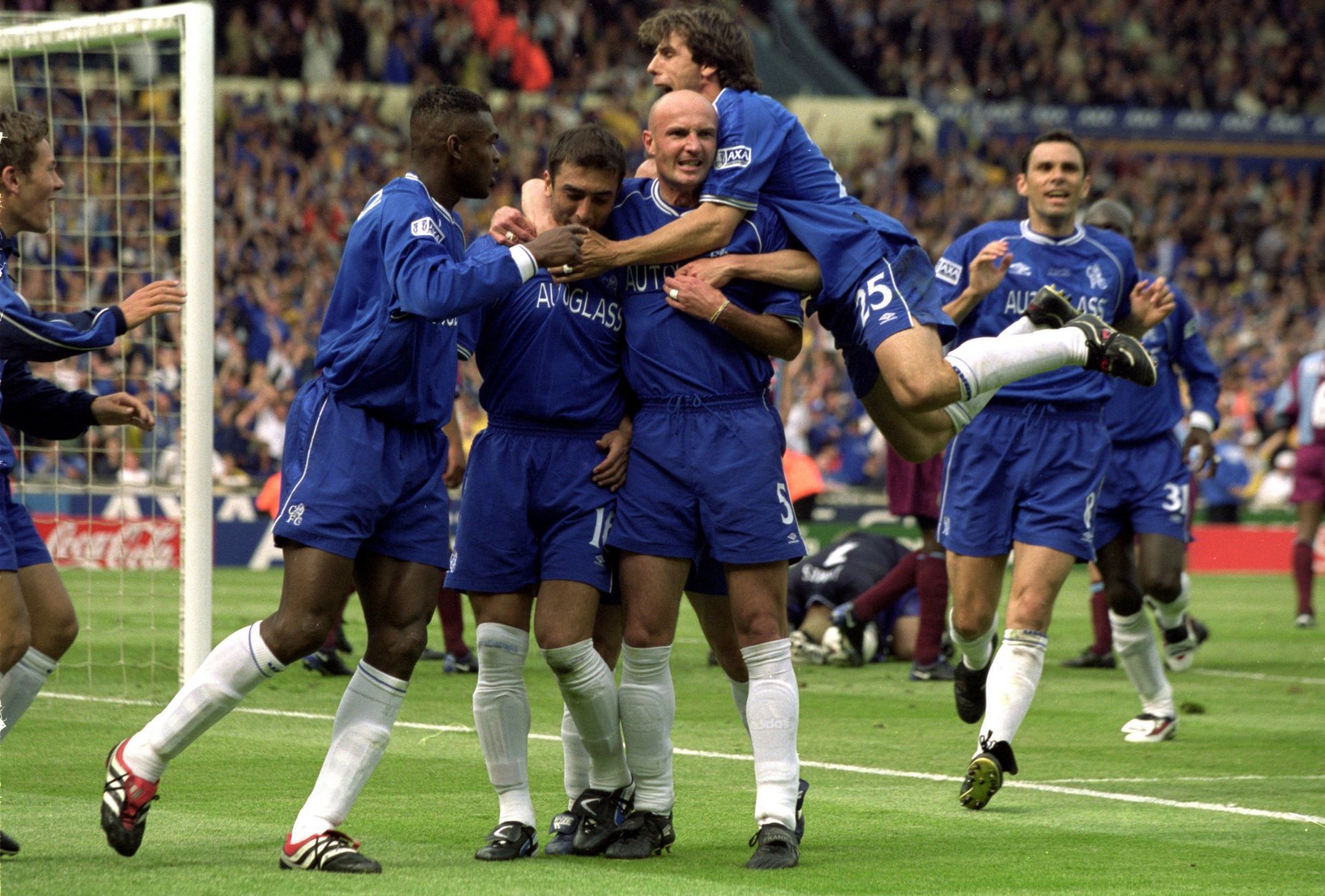 Marcel Desailly Gianfranco Zola Roberto Di Matteo and Frank Lebeouf