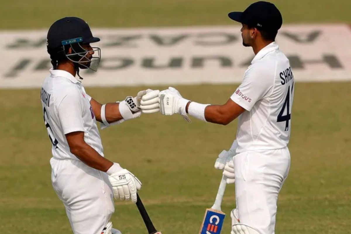 The partnership between Shreyas Iyer and Wriddhiman Saha was a crucial one for India in the second innings