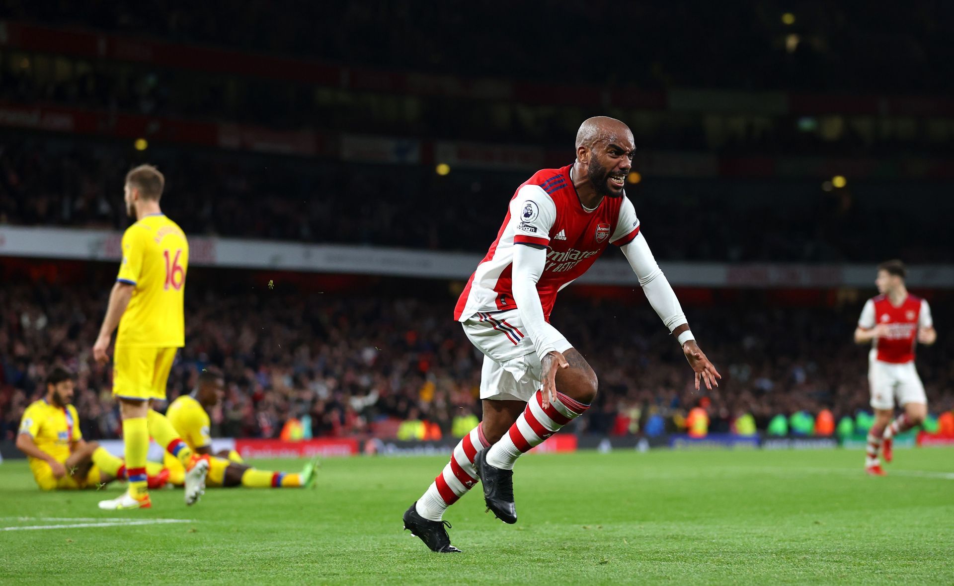 Lacazette scored in the final minute of injury time to draw against Crystal Palace