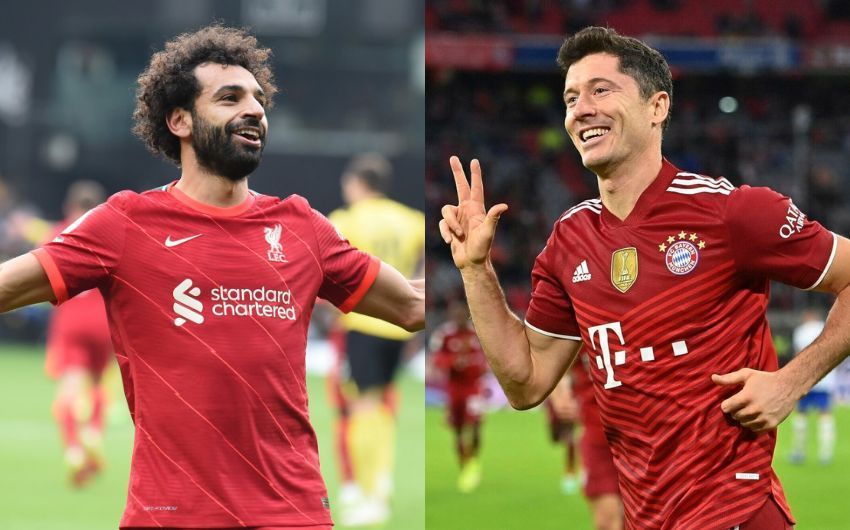 Mohamed Salah and Robert Lewandowski