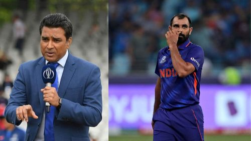 Sanjay Manjrekar (L) wants India to look beyond Mohammed Shami in T20 cricket.