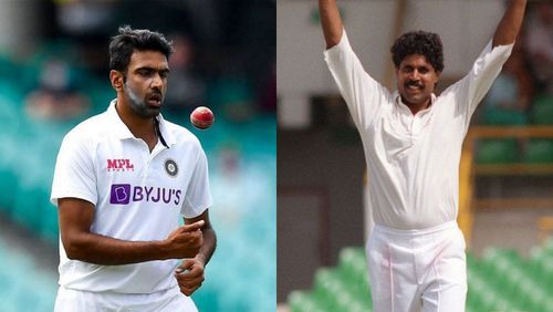 Dinesh Karthik has compared Ravichandran Ashwin (left) with Kapil Dev.