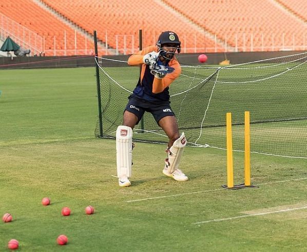 Srikar Bharat during a training session with India. (Image Courtesy: KS Bharat Instagram)