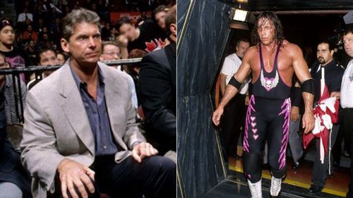 WWE Chairman Vince McMahon (left); Bret Hart (right)