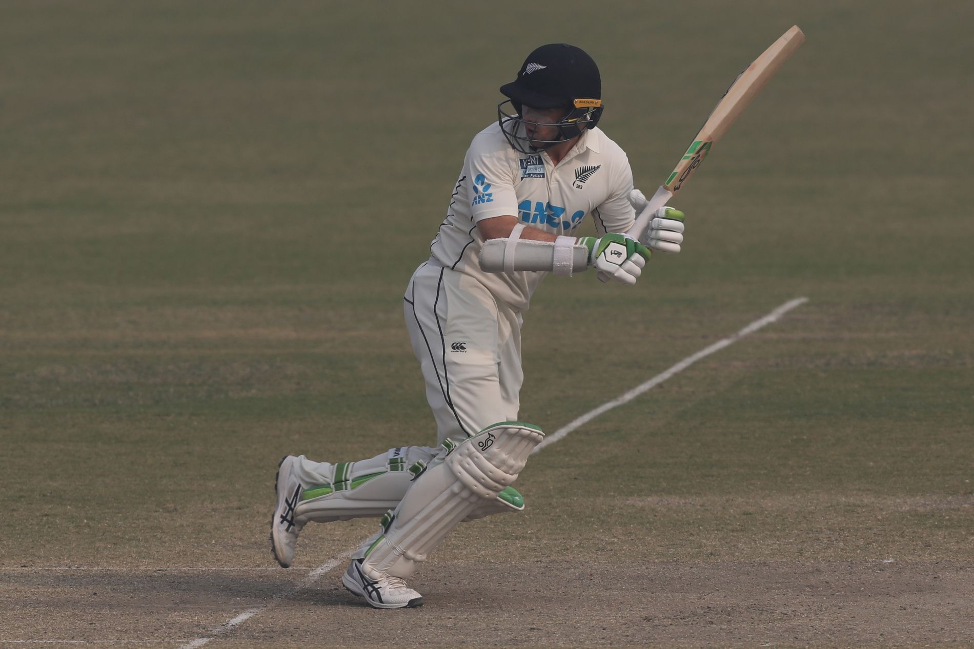 New Zealand opener Tom Latham contributed a hard-fought fifty. Pic: ICC