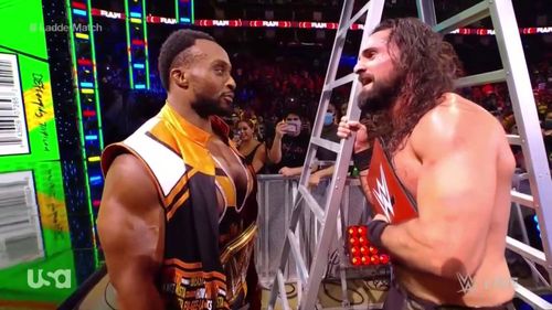 The WWE Champion Big E and Seth Rollins on RAW