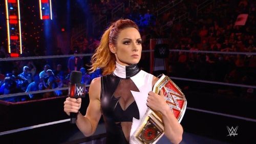 Becky Lynch as the RAW Women's Champion