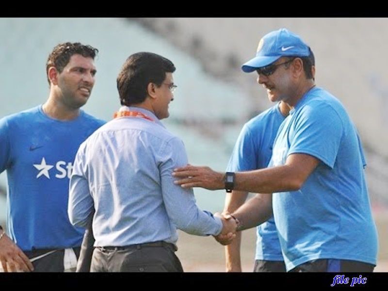 Ravi Shastri and Sourav Ganguly [Image- Twitter]