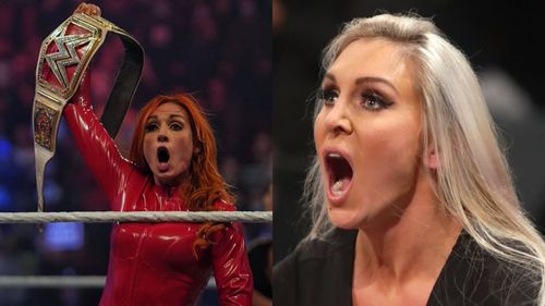 Becky Lynch (left); Charlotte Flair (right)