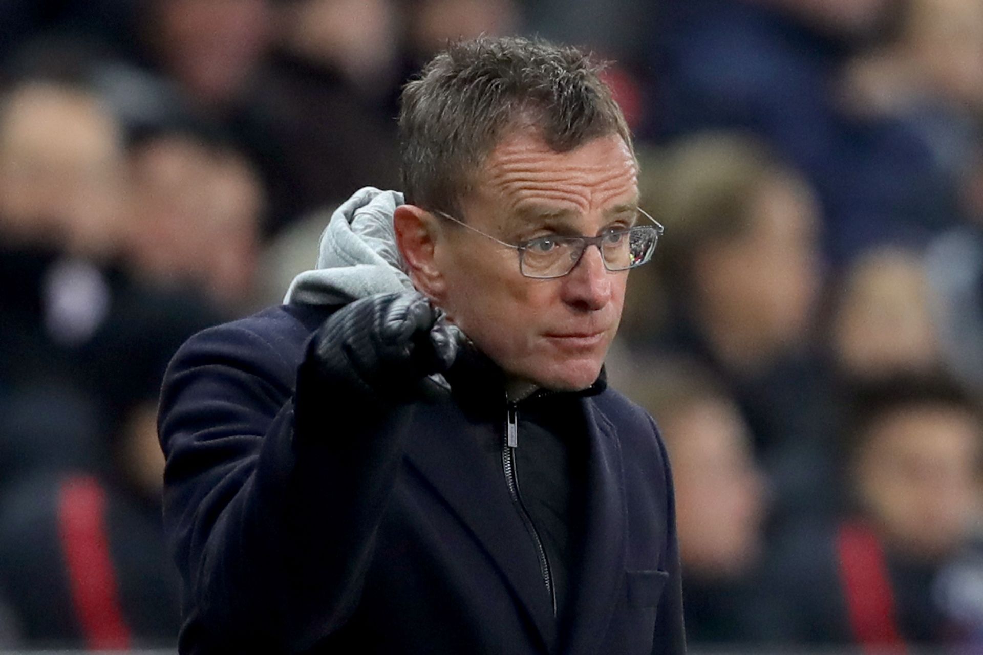 Ralf Rangnick during an RB Salzburg v RB Leipzig UEFA Europa League game