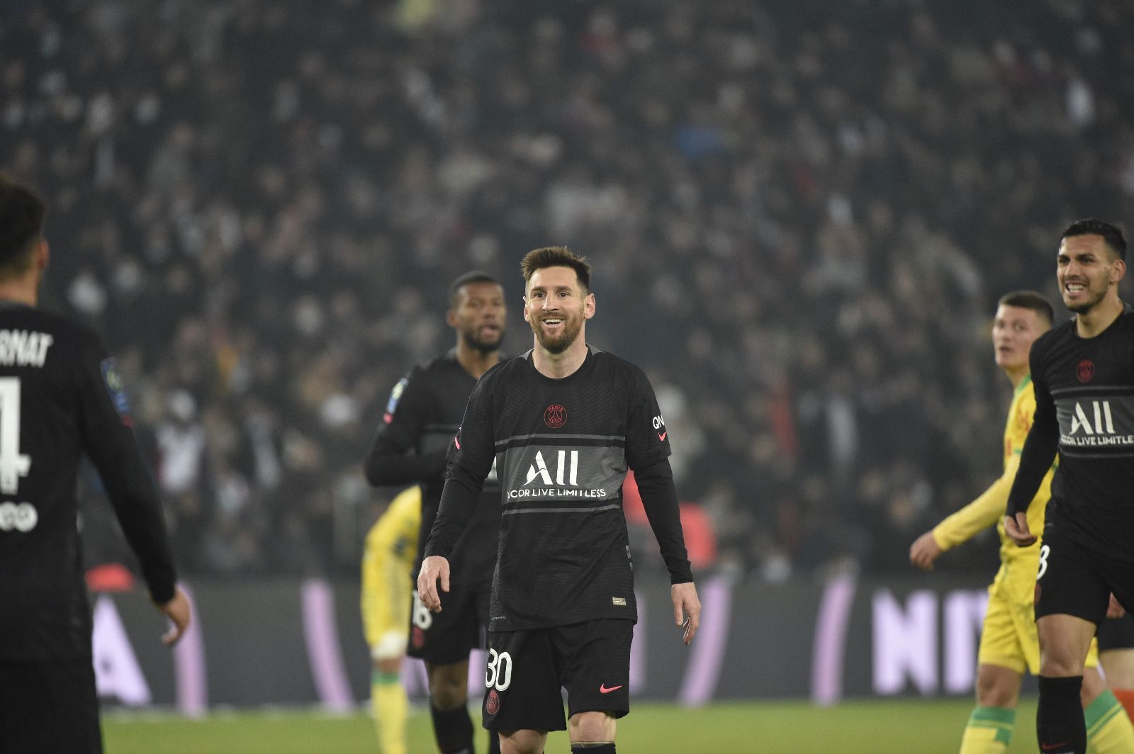 Lionel Messi scored his first league goal for PSG in their 3-1 win over Nantes on Saturday.