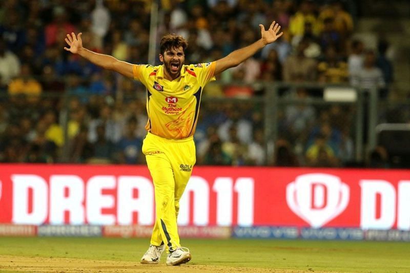 Shardul Thakur appeals for a wicket. Pic: IPLT20.COM
