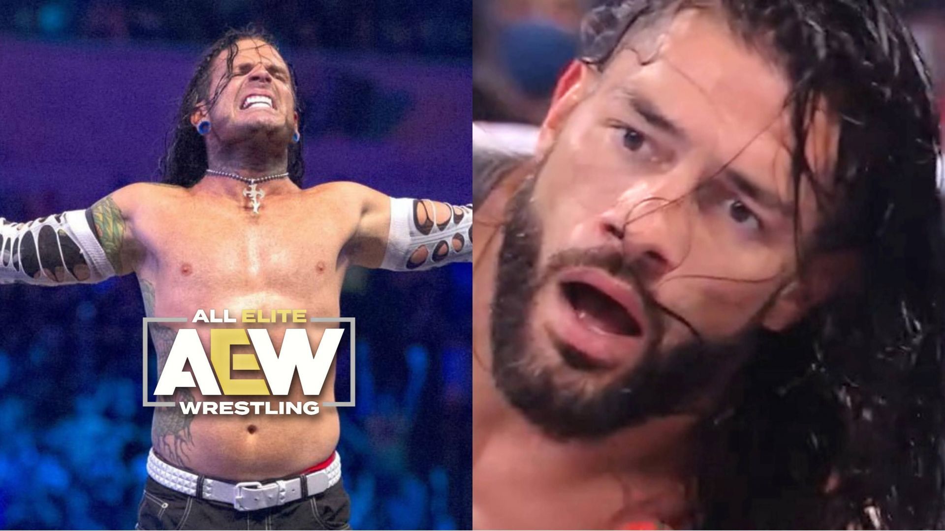 Jeff Hardy (left) and Roman Reigns (right)