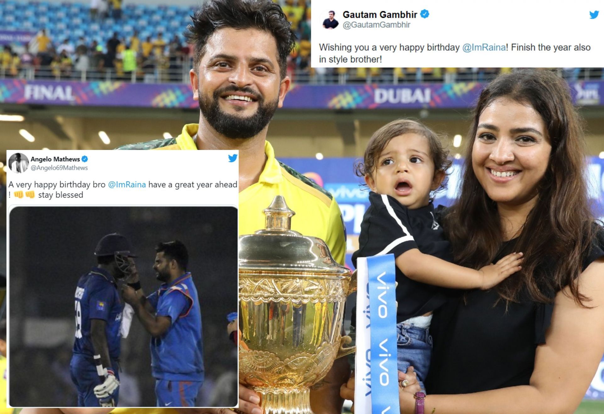 The Cricket fraternity extends warm wishes to Suresh Raina on his 35th birthday. (PC: CSK Twitter)