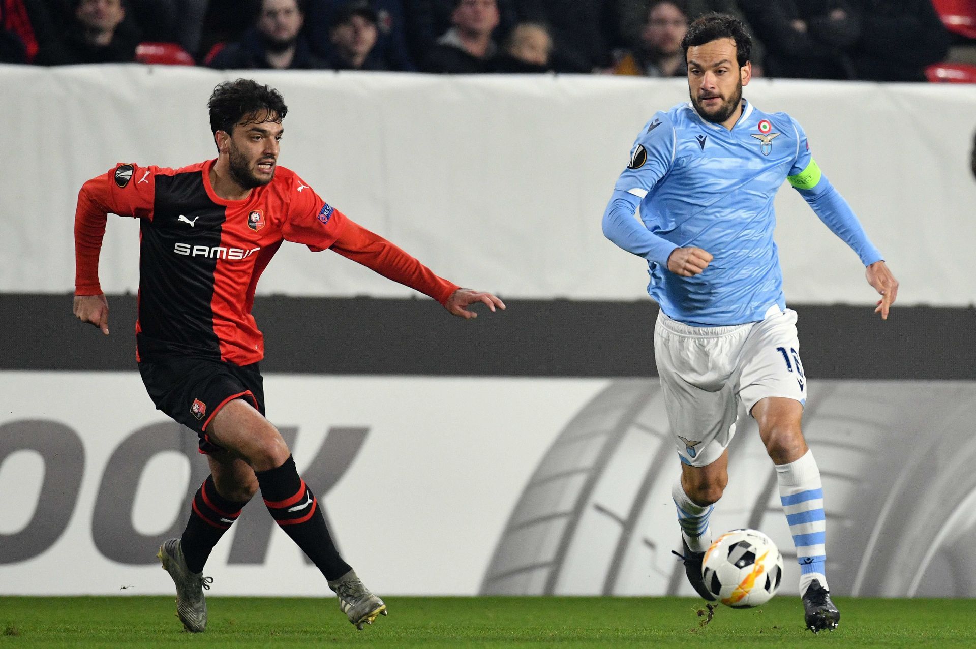 Grenier (left) playing for Rennes